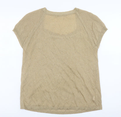 Womens UK Size 18 OLDAVI Gold Camisole Blouse