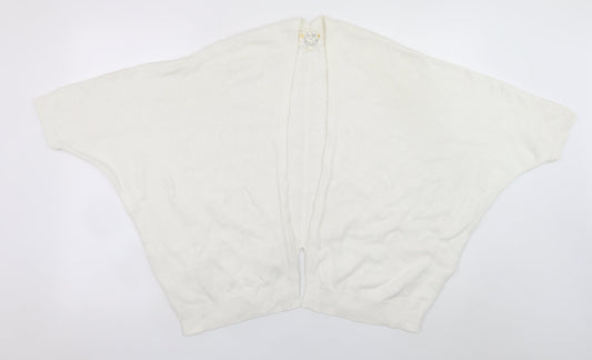 Womens UK Size M New Look Ivory Cape Jumper