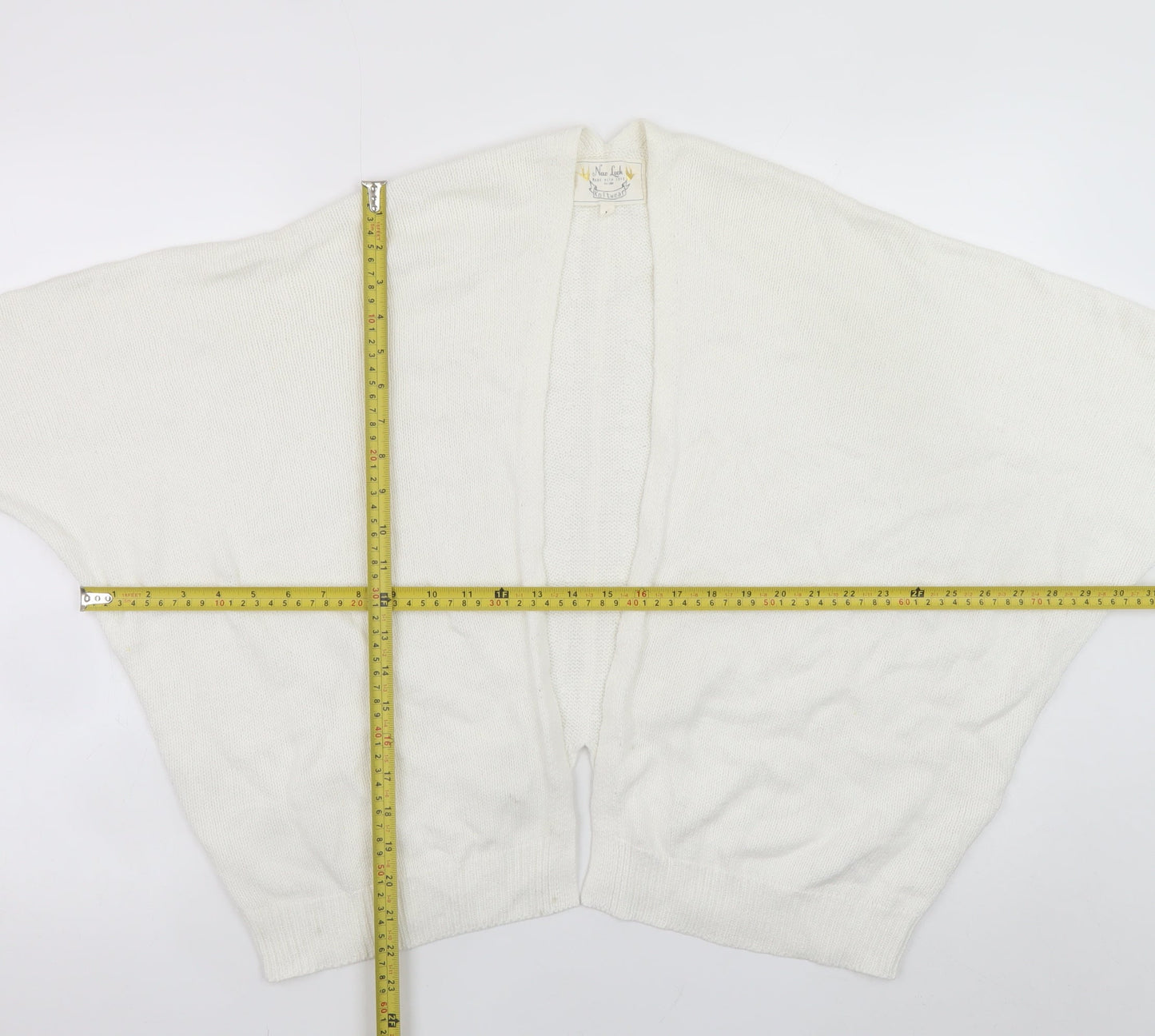 Womens UK Size M New Look Ivory Cape Jumper
