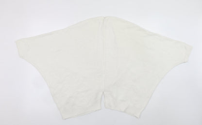 Womens UK Size M New Look Ivory Cape Jumper