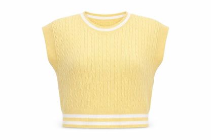 Womens UK Size XS H&M Yellow Vest Jumper