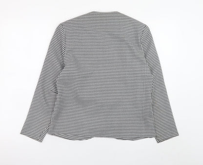 Norman Linton Petite Women’s Black Houndstooth Blazer Size 12