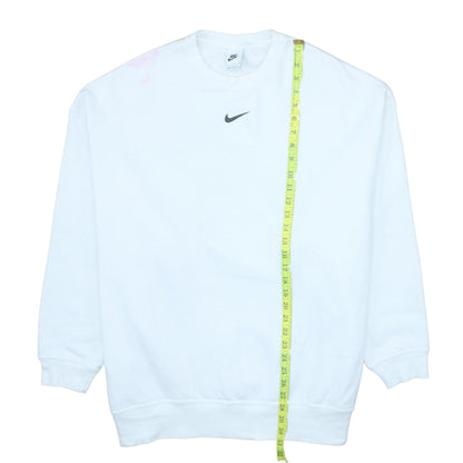 Mens UK Size S Nike White Pullover Sweatshirt