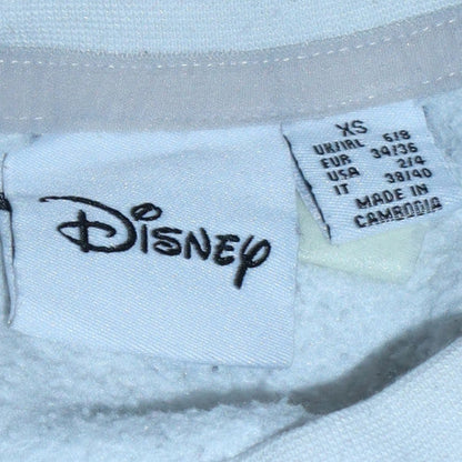 Disney Women White Stitch Print Pullover Sweatshirt XS
