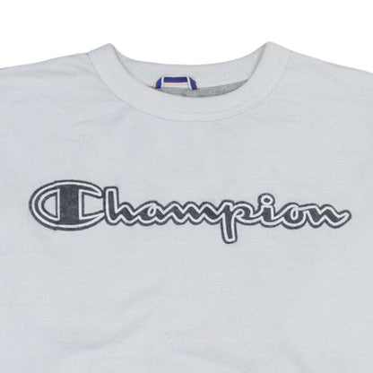 Mens UK Size M Champion White Pullover Sweatshirt
