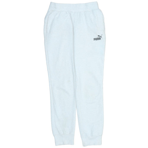 Womens UK Size XS PUMA Regular Fit Jogger White Trousers
