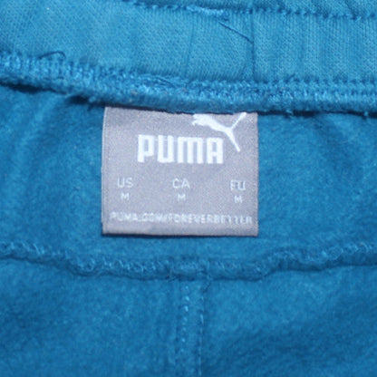 Puma Men's Blue Fleece Jogger Trousers Size M Elastic Waist