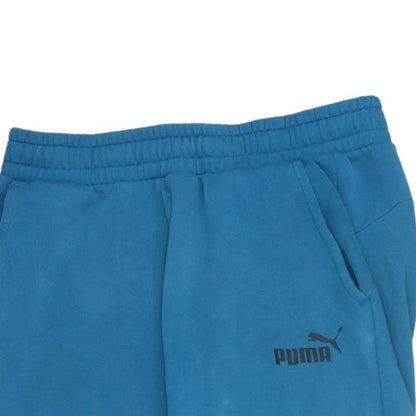 Puma Men's Blue Fleece Jogger Trousers Size M Elastic Waist