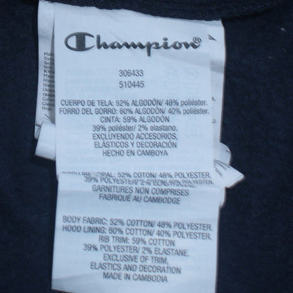 Champion Boys Navy Blue Pullover Hoodie L 11-12Y Cotton Blend