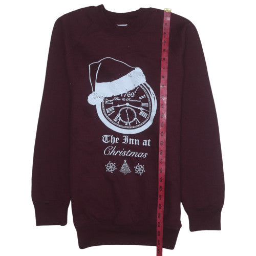Womens UK Size XS Russell Red Pullover Sweatshirt