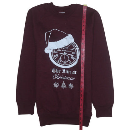 Womens UK Size XS Russell Red Pullover Sweatshirt