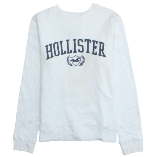 Womens UK Size S Hollister White Pullover Sweatshirt
