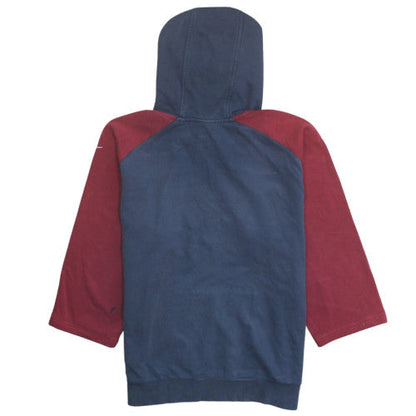 Nike Boys Blue & Red Pullover Hoodie with Logo Print - Size 10-11 Years
