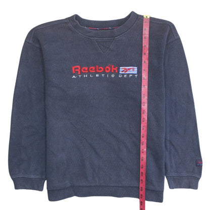 Mens UK Size M Reebok Blue Pullover Sweatshirt