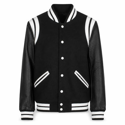 Denim & Any Oldarmy Black Womens Black Varsity Jacket Size M