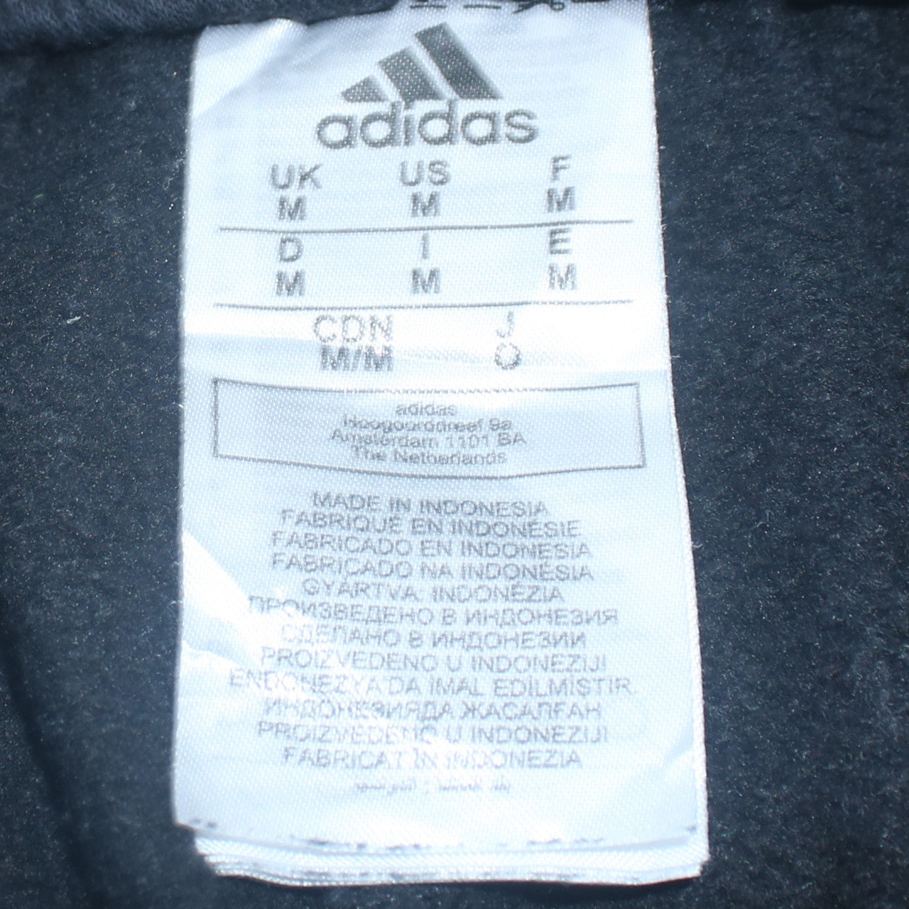Mens UK Size M adidas Regular Fit Jogger Black Trousers