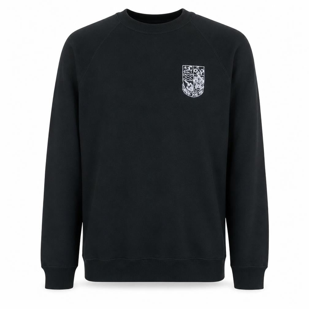 Mens UK Size M Russell Black Pullover Sweatshirt
