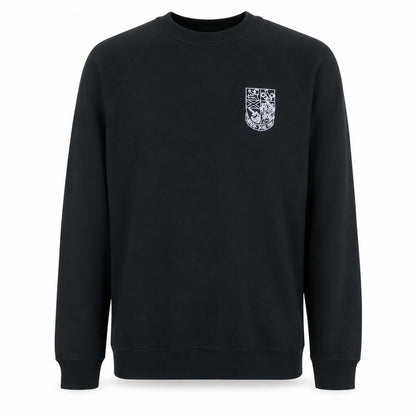 Mens UK Size M Russell Black Pullover Sweatshirt