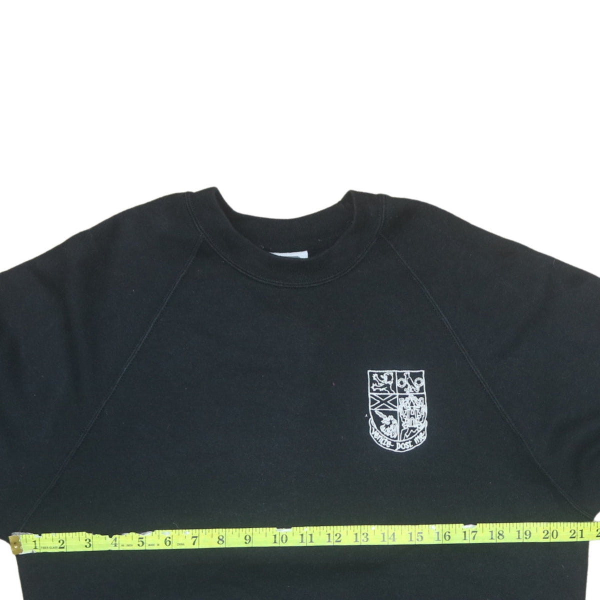 Mens UK Size M Russell Black Pullover Sweatshirt