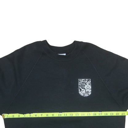 Mens UK Size M Russell Black Pullover Sweatshirt