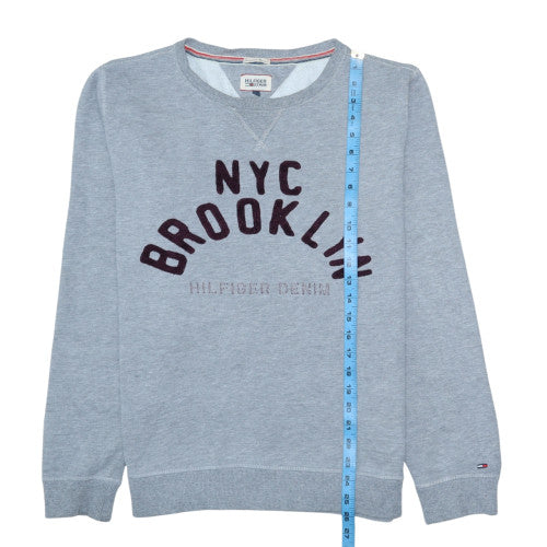 Mens UK Size M Hilfiger Denim Grey Pullover Sweatshirt