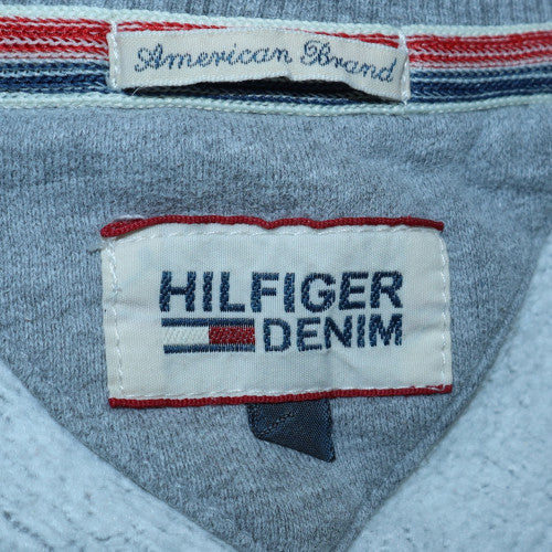 Mens UK Size M Hilfiger Denim Grey Pullover Sweatshirt