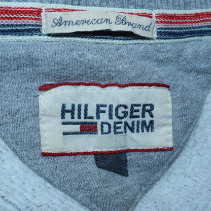 Mens UK Size M Hilfiger Denim Grey Pullover Sweatshirt