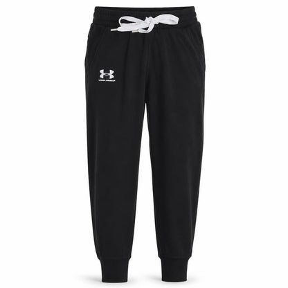 Under Armour Women's Black Jogger Sweatpants Size S Fleece Tapered Fit