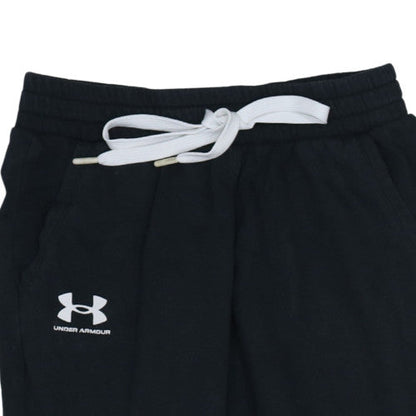Under Armour Women's Black Jogger Sweatpants Size S Fleece Tapered Fit