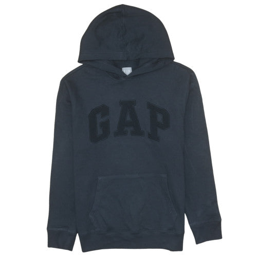 Gap Men's Black Pullover Hoodie Medium Fleece Logo Sweatshirt