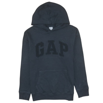 Gap Men's Black Pullover Hoodie Medium Fleece Logo Sweatshirt