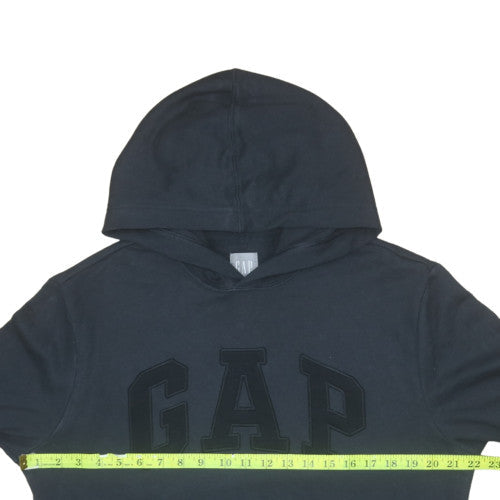 Gap Men's Black Pullover Hoodie Medium Fleece Logo Sweatshirt