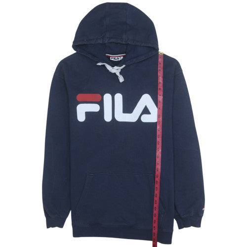 Mens UK Size L FILA Blue Pullover Hoodie