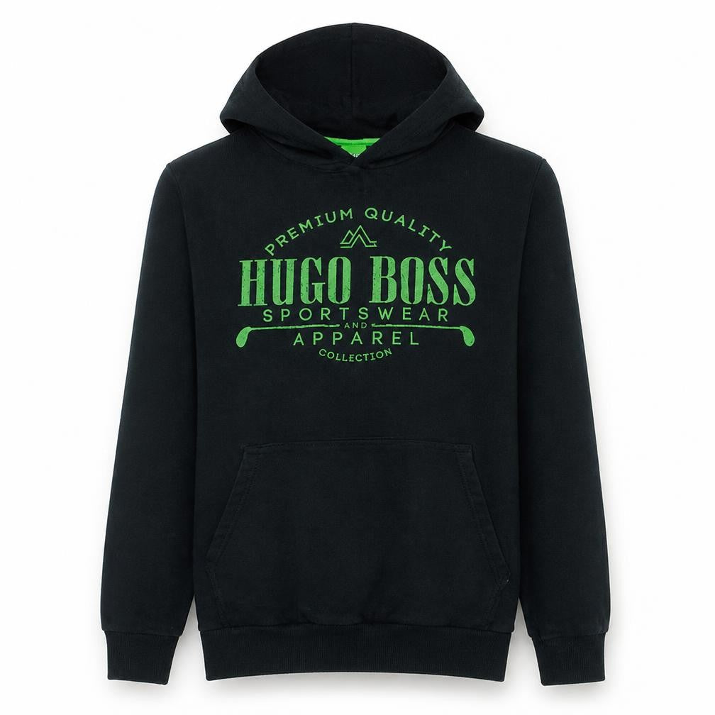 Mens UK Size S HUGO BOSS Black Pullover Hoodie