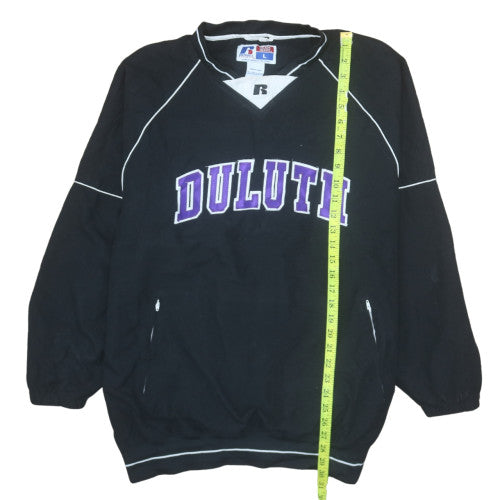 Mens UK Size L Russell Athletic Black Pullover Sweatshirt