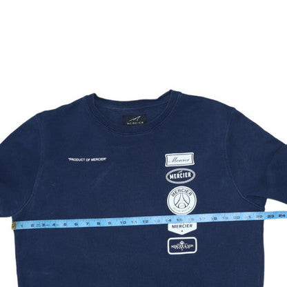Mens UK Size L Mercier Blue Pullover Sweatshirt