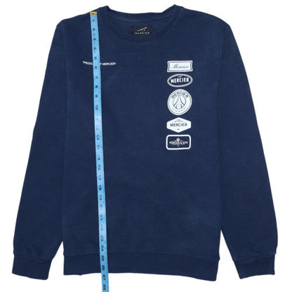 Mens UK Size L Mercier Blue Pullover Sweatshirt