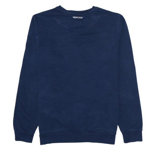 Mens UK Size L Mercier Blue Pullover Sweatshirt