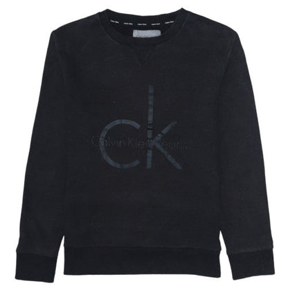 Womens UK Size S Calvin Klein Black Pullover Sweatshirt
