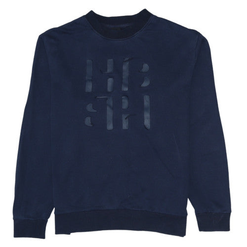 Mens UK Size L HUGO BOSS Blue Pullover Sweatshirt