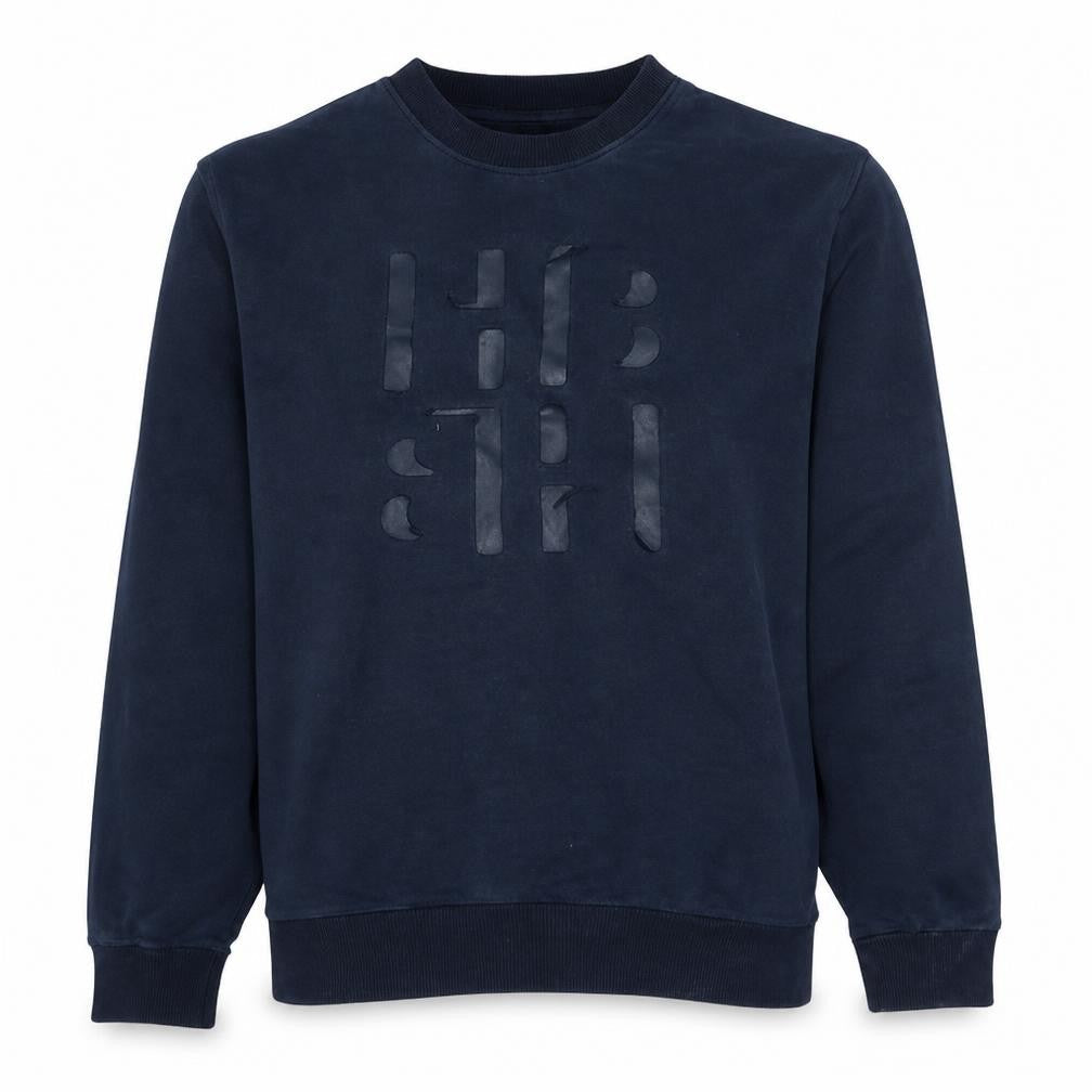Mens UK Size L HUGO BOSS Blue Pullover Sweatshirt