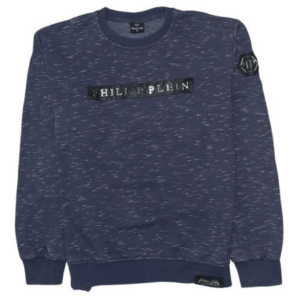 Mens UK Size M Philipp Plein Blue Pullover Sweatshirt
