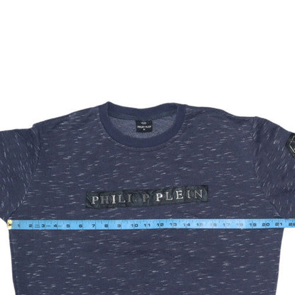 Mens UK Size M Philipp Plein Blue Pullover Sweatshirt