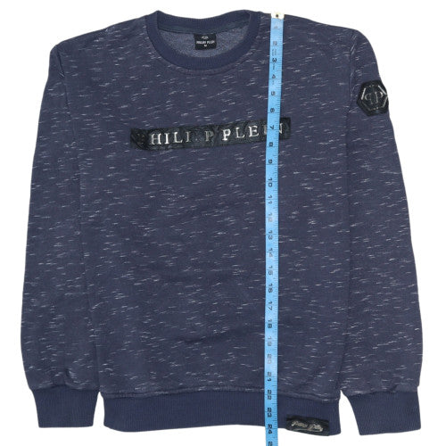 Mens UK Size M Philipp Plein Blue Pullover Sweatshirt