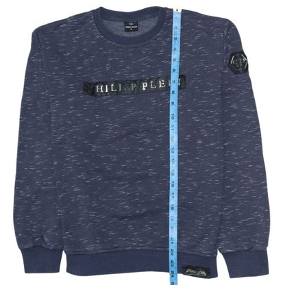 Mens UK Size M Philipp Plein Blue Pullover Sweatshirt