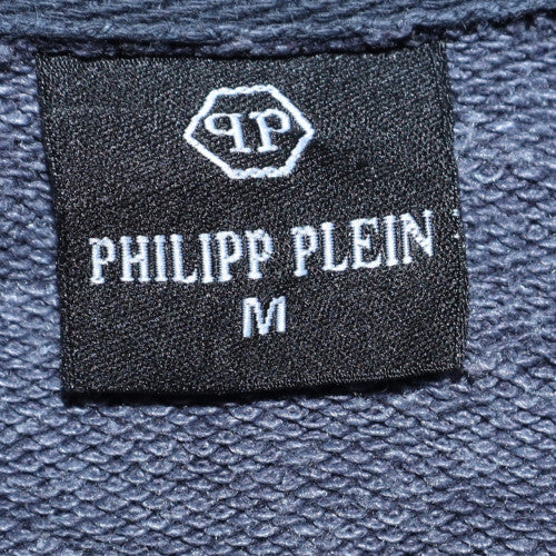 Mens UK Size M Philipp Plein Blue Pullover Sweatshirt