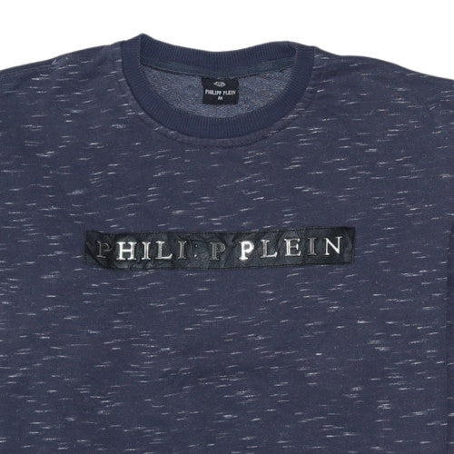Mens UK Size M Philipp Plein Blue Pullover Sweatshirt