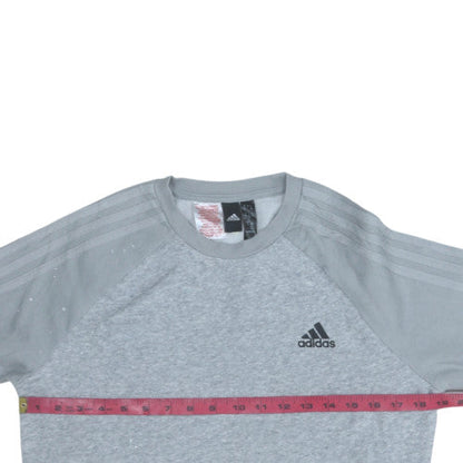 Adidas Boys Grey Crew Neck Sweatshirt Size 164 L Sportswear