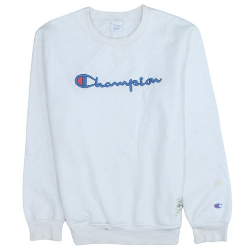 Womens UK Size M Champion White Pullover Sweatshirt