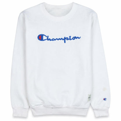 Womens UK Size M Champion White Pullover Sweatshirt